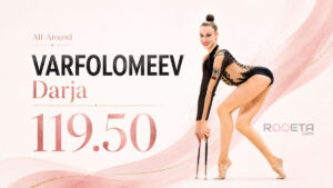 Darja Varfolomeev during the individual all-around at the 2026 Rhythmic Gymnastics World Championships